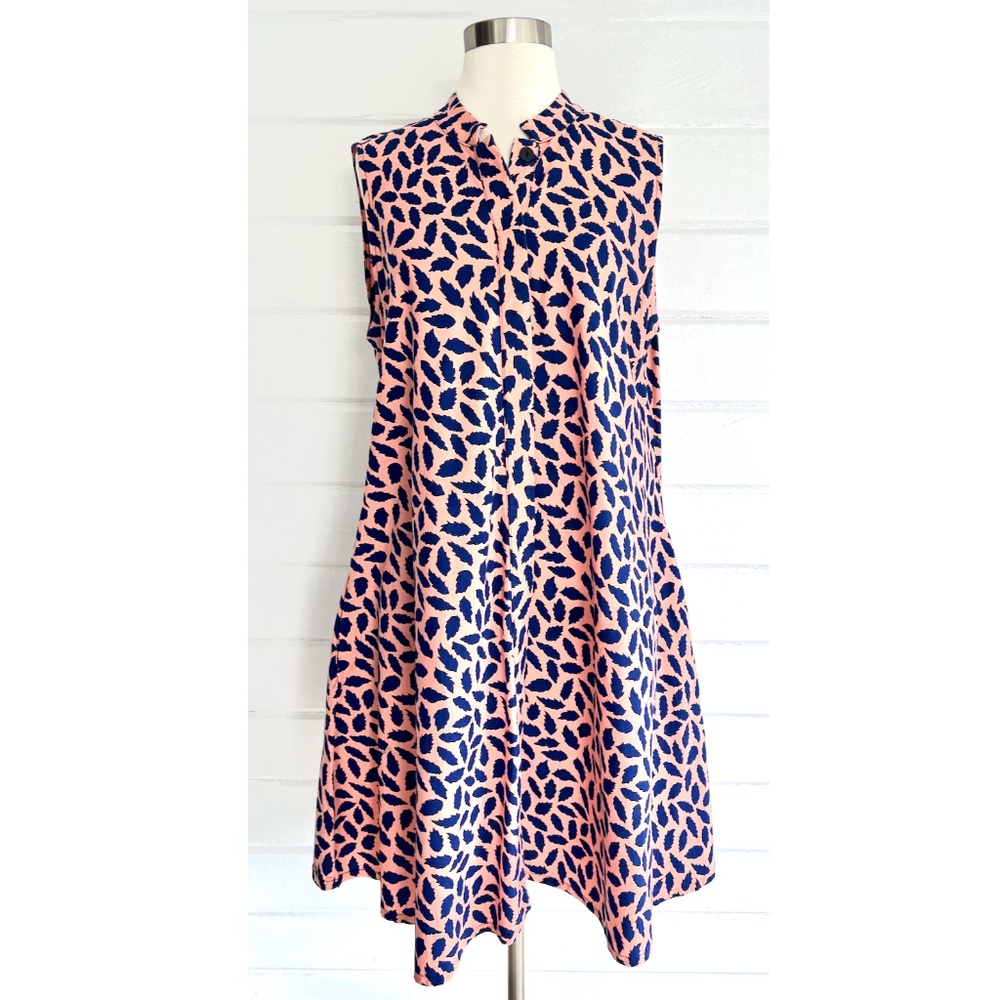 ZURI KENYA Sleeveless A-Line Button Dress - M